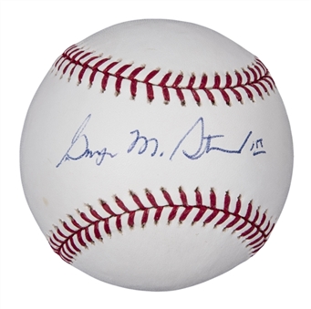 George Steinbrenner Single Signed OML Selig Baseball (PSA/DNA)